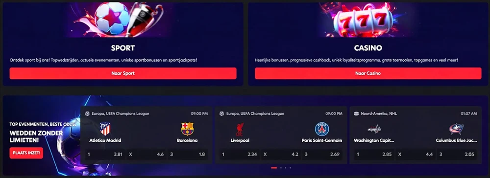 1Red Online Casino en Sportboek